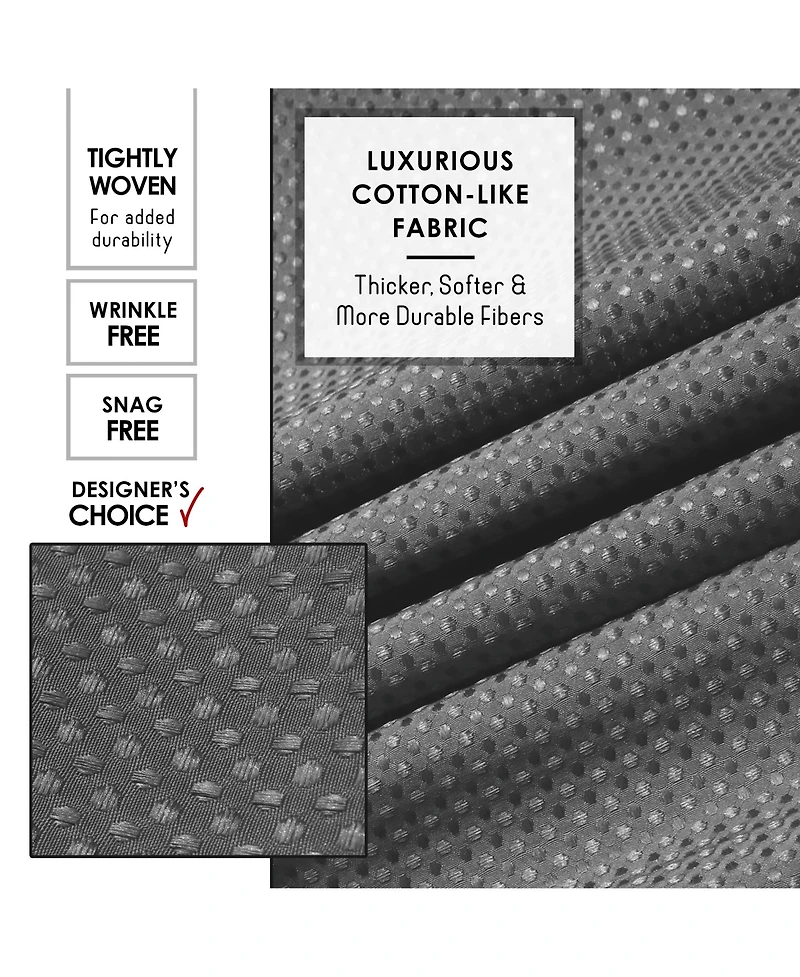 Clara Clark Heavy Duty Fabric Water-resistant Shower Curtains - Waffle Design 72"x72"