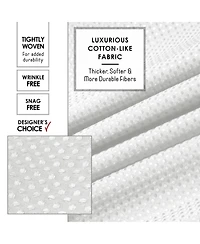 Clara Clark Heavy Duty Fabric Water-resistant Shower Curtains - Waffle Design 72"x72"