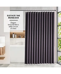 Clara Clark Heavy Duty Fabric Water-resistant Shower Curtains - Waffle Design 72"x72"