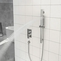 Brushed Nickel Wall Mounted Rain Shower System