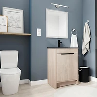 Streamdale 24" Freestanding Vanity with Ceramic Sink & Soft-Close Doors