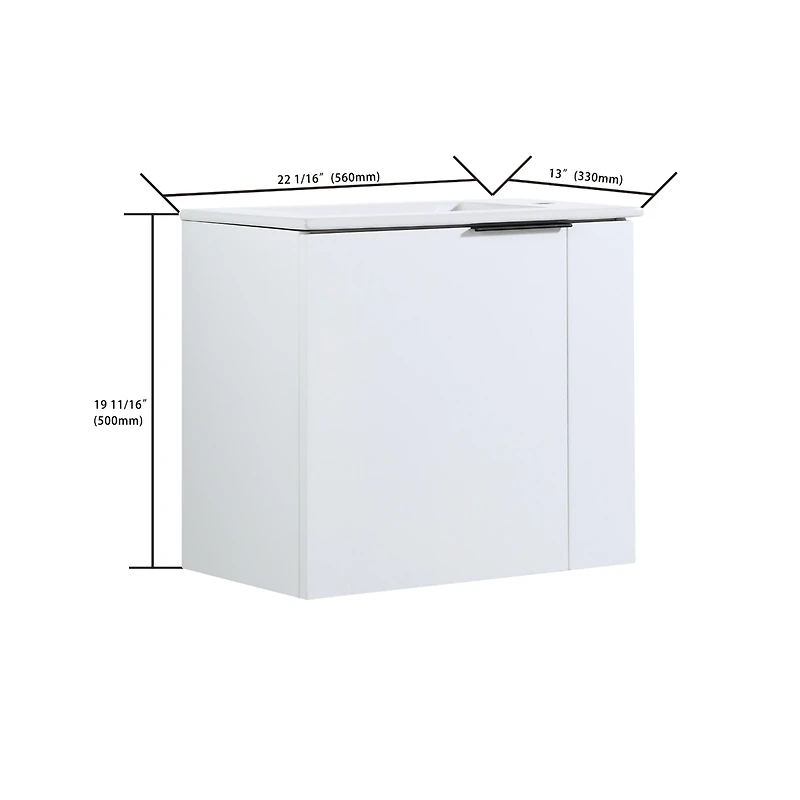 Streamdale 22" Floating Vanity with Soft Close Door