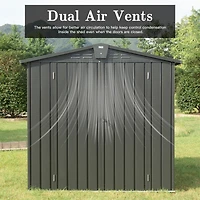 Streamdale Metal Garden Shed for Outdoor Storage, 6.5'X 4.2', with Lockable Door