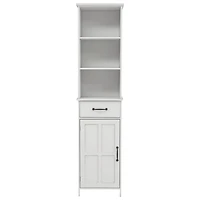 Floor Standing Cabinet With 1 Door And 1 Drawer - White