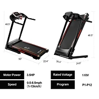 Streamdale Portable Incline Folding Treadmill with App
