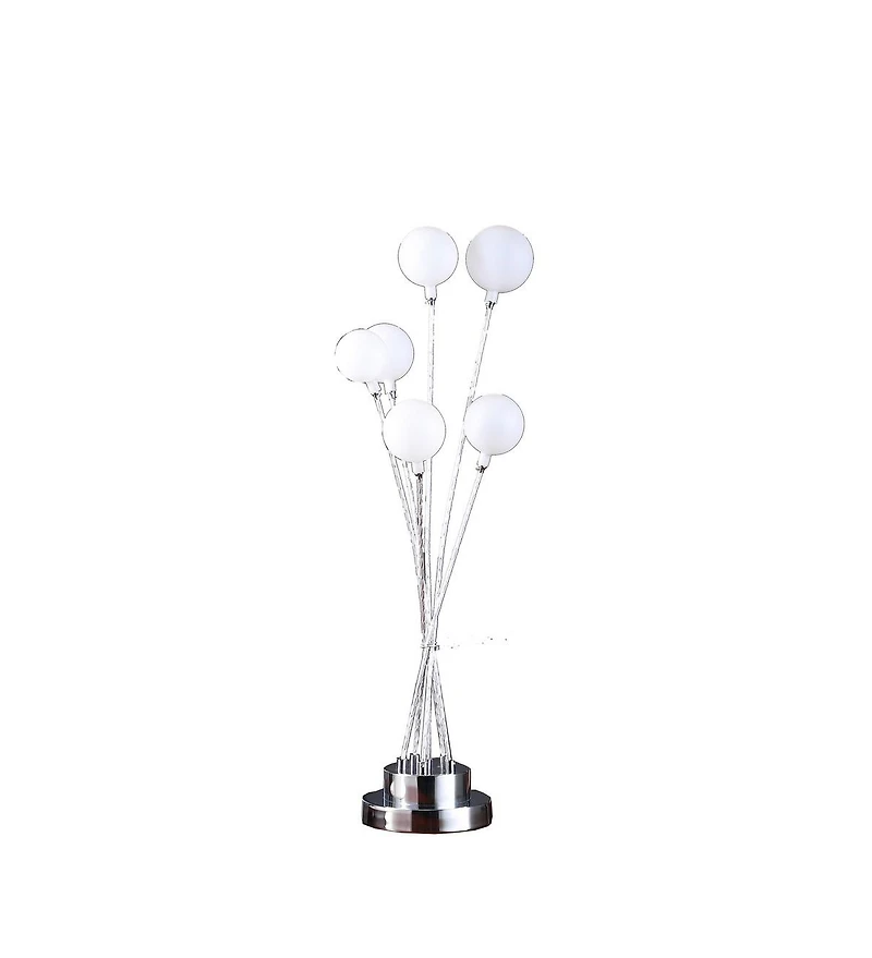 Streamdale Silver Chrome Table Lamp with 6-Light Globe