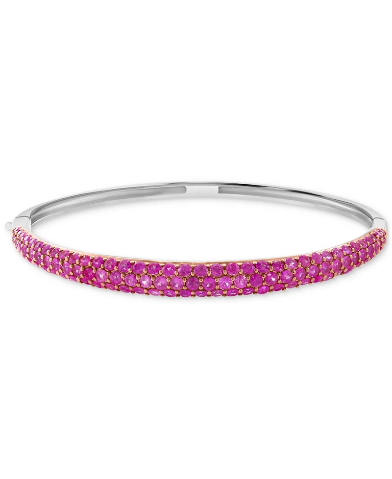 Effy Ruby Graduated Bangle Bracelet (5-1/20 ct. t.w.) Sterling Silver (Also available Pink Sapphire & Sapphire)