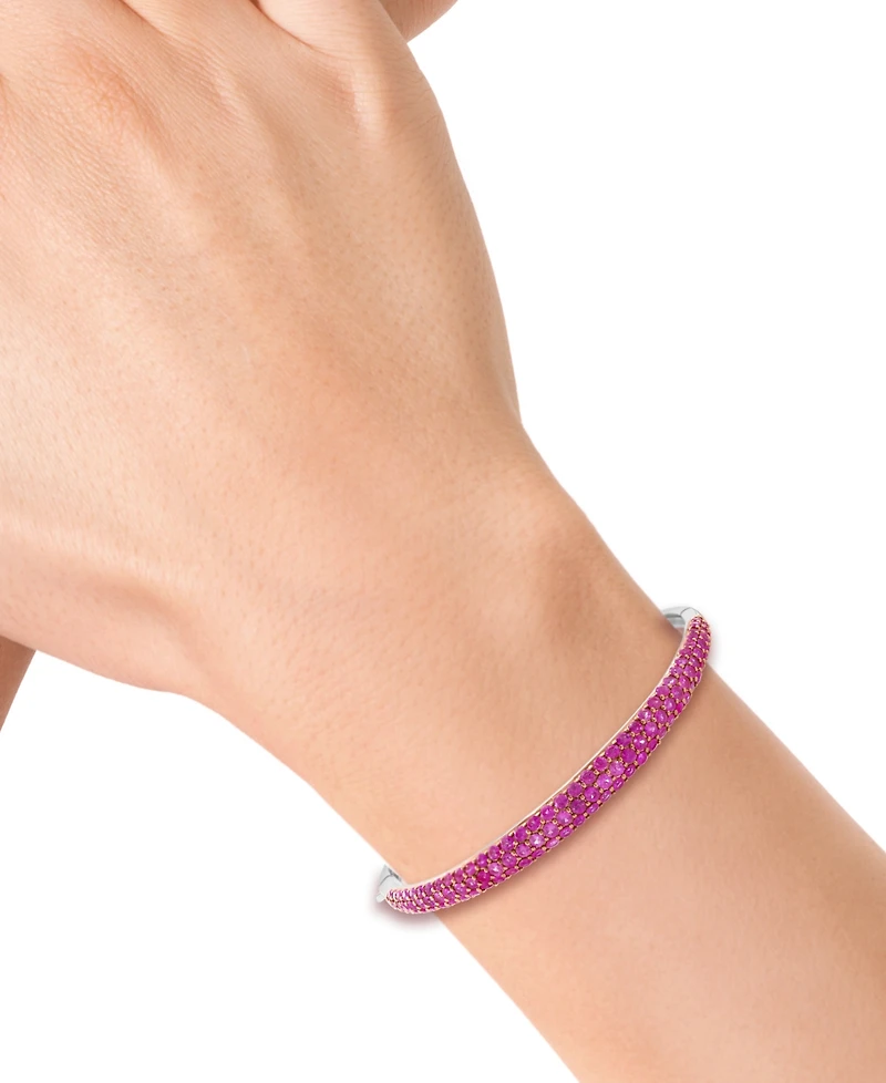 Effy Ruby Graduated Bangle Bracelet (5-1/20 ct. t.w.) Sterling Silver (Also available Pink Sapphire & Sapphire)