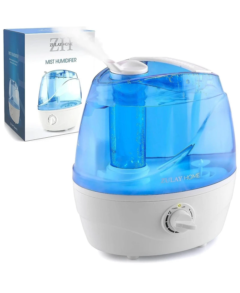 0.66-Gallon, 2.5 Liter Cool Mist Ultrasonic Humidifier for Home