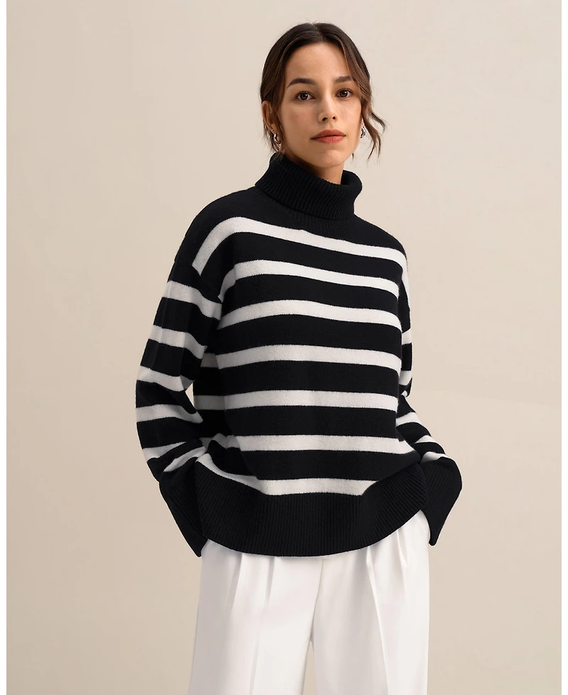 Lilysilk Women's The Tarra Stripe Sweater