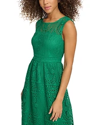 kensie Women's Lace Midi Dress