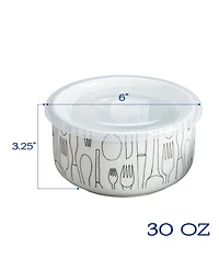 Bia Cordon Bleu Porcelain 30 oz. Cutlery Storage Jars with Lids, Set of 4