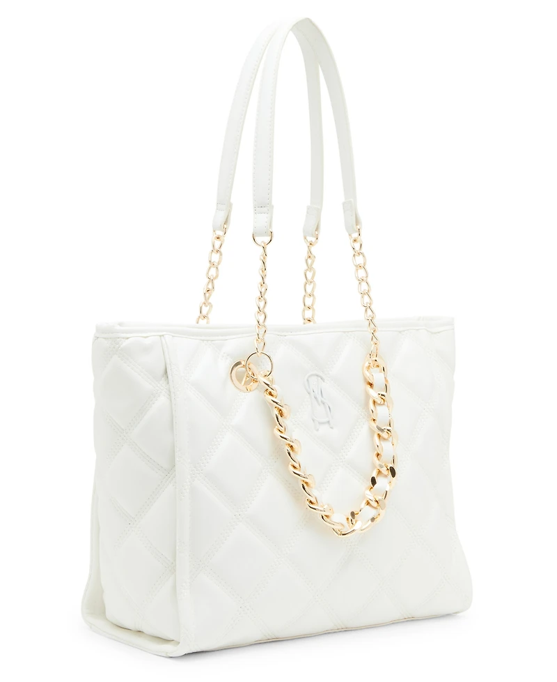 Steve Madden Katt Faux Leather Quilted Tote with Pouch