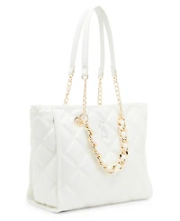 Steve Madden Katt Faux Leather Quilted Tote with Pouch