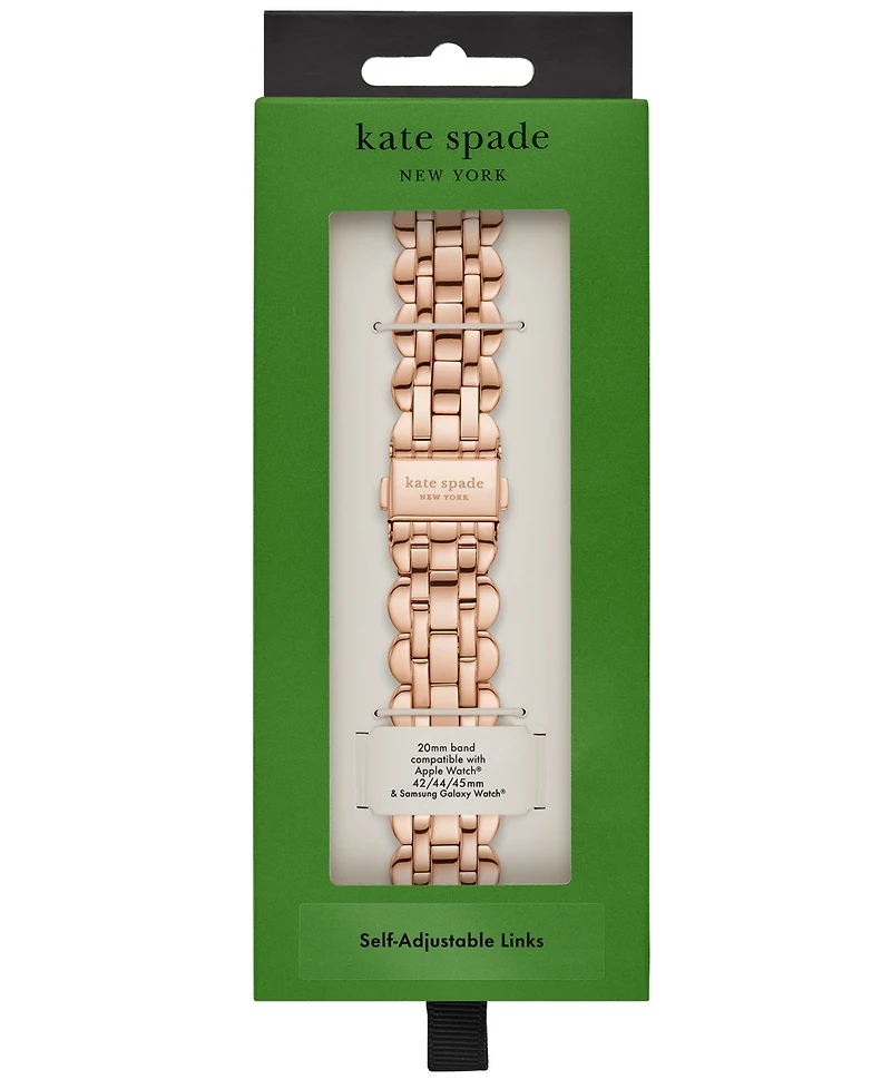 Kate Spade New York Women's Rose Gold-Tone Stainless Steel Band for Apple Watch, 42,44,45,49mm