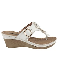 Gc Shoes Women's Narbonne Flower Wedge Sandals