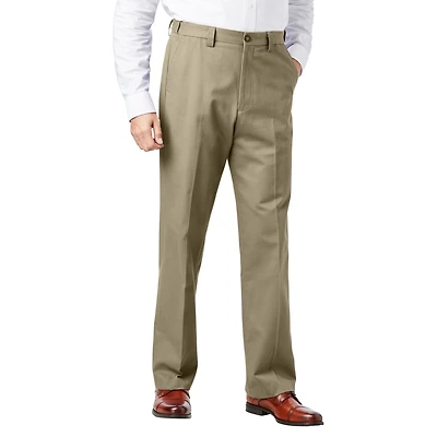 KingSize Big & Tall Relaxed Fit Wrinkle-Free Expandable Waist Plain Front Pants
