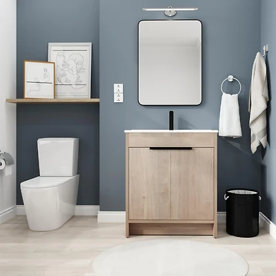 Streamdale Freestanding Vanity with Ceramic Sink & Soft-Close Doors