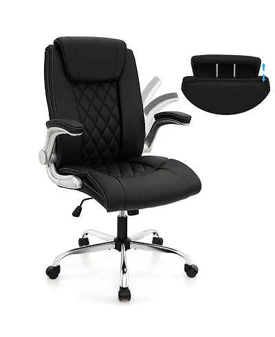 Pu Leather Office Chair Height Adjustable Executive Chair with Adjustable Headrest