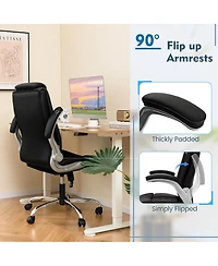 Pu Leather Office Chair Height Adjustable Executive Chair with Adjustable Headrest