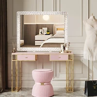 Streamdale Led Crystal Mirror Light With Dimmable Lights