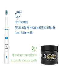 Usb Rechargeable Rotary Toothbrush + Freebie Activated Coconut Charcoal Powder Natural Teeth Whitener (2 oz)