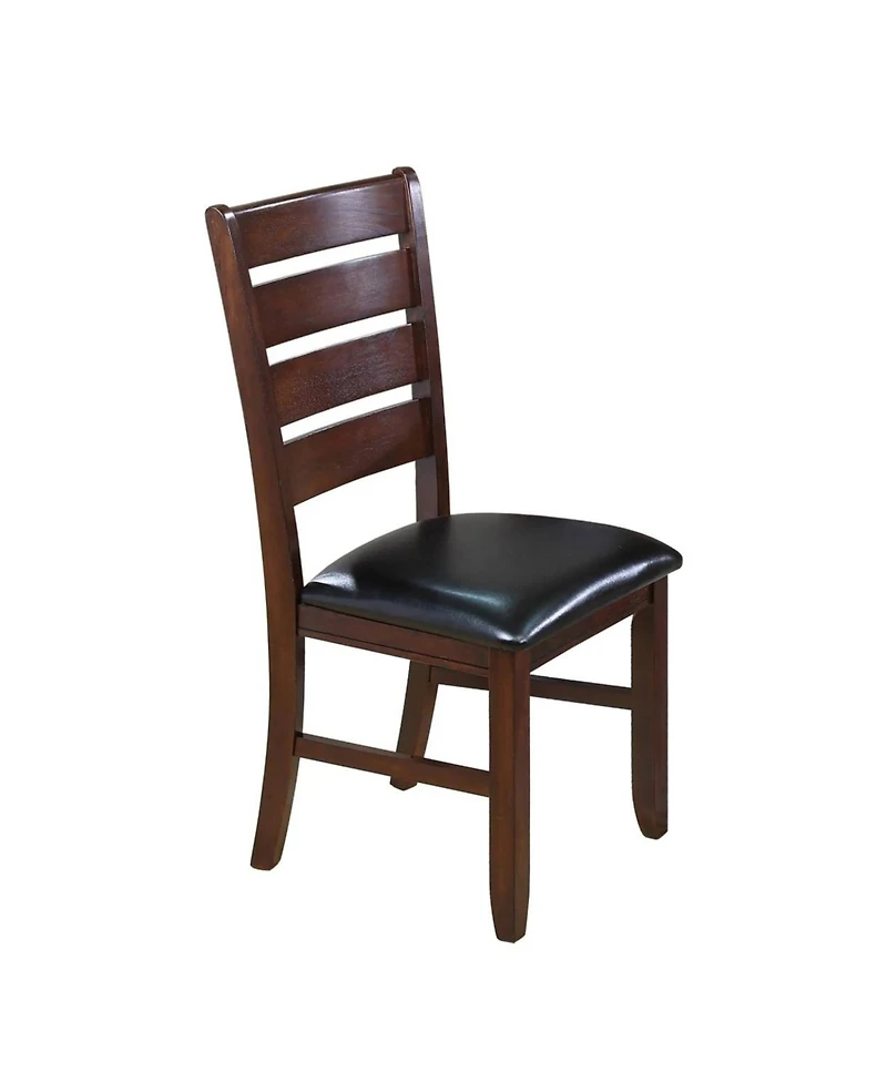 Streamdale 2 Contemporary Dining Chairs Solid Wood, Faux Leather