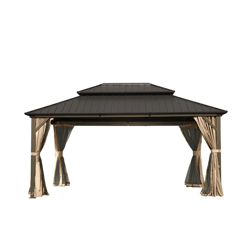 Streamdale 10'x14' Aluminum Gazebo with Metal Canopy