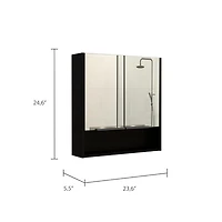 Streamdale Manchester Rectangle Medicine Cabinet With Mirror Wengue