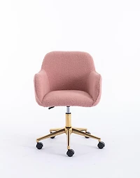 Streamdale Modern Adjustable Office Chair with Teddy Fabric
