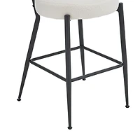 Streamdale Modern teddy fabric bar stools - Stylish island seating