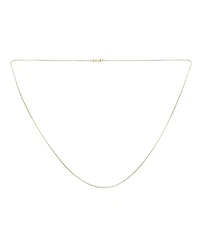 Unisex Ultra Thin 018 Gauge 0.5MM Thin Real 14K Yellow White Rose Gold Box Chain Necklace Made In Italy 20 Inch