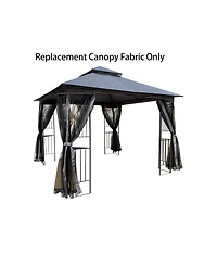 Streamdale 10x10 Ft Patio Double Roof Gazebo Replacement Canopy Top Fabric