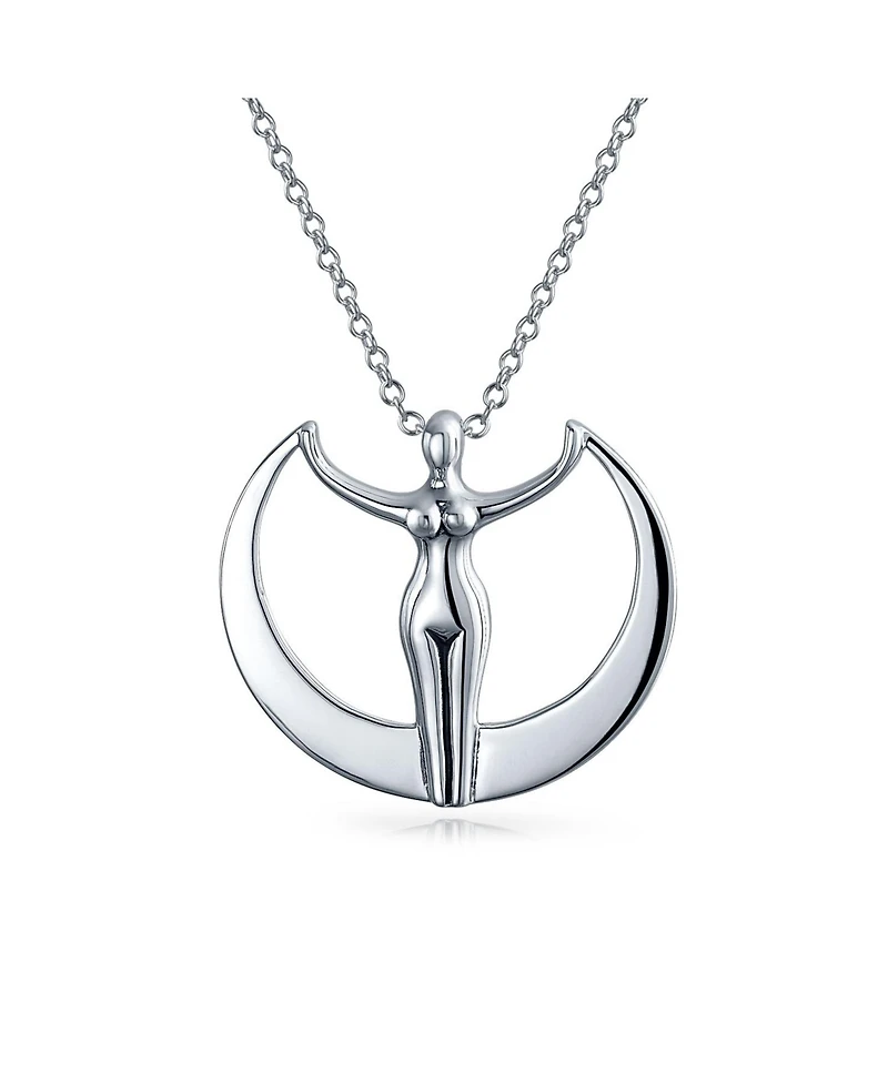 Bling Jewelry Celtic Cerridwen Crone Ancient Divine Deity Lunar Moon Goddess Of Wisdom Pendant Necklace Sterling Silver