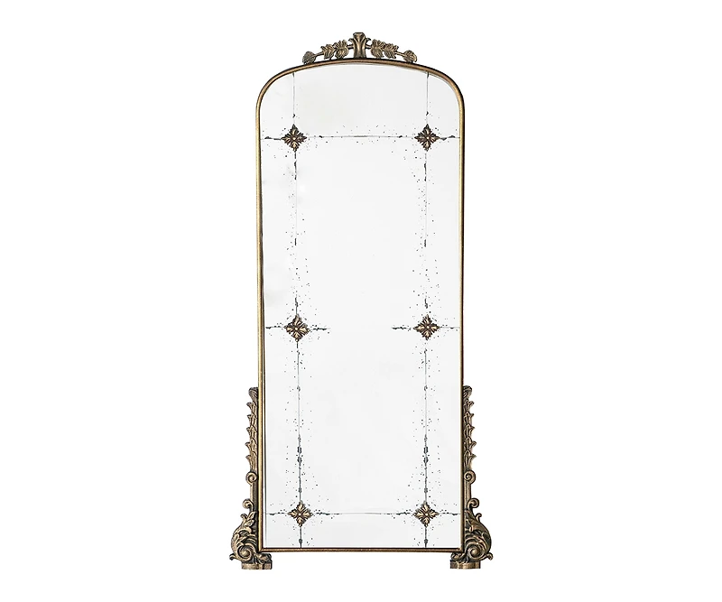 Streamdale Furniture Antique Gold Arched Mirror, Full Length for Living Room