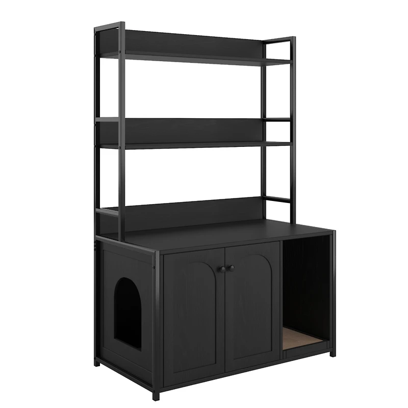 Modern Cat Litter Box Enclosure with Storage