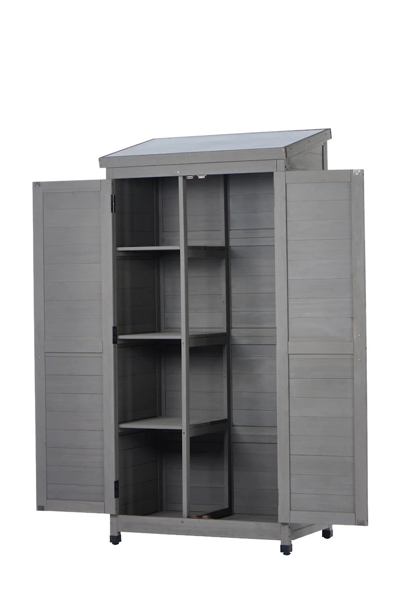 Streamdale Garden Shed with Metal Top and Wood Frame