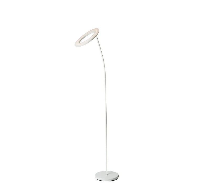 Streamdale 73" Tall Halo Led Torchiere Floor Lamp in Matte White