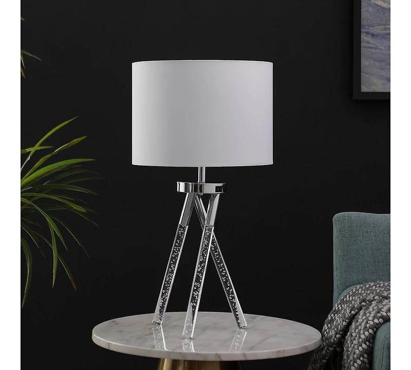 Streamdale Acrylic Led Table Lamp with Silver Legs