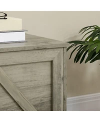 Farmhouse Storage Chest with Safety Hinge, Gray