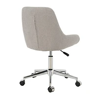 Streamdale Modern Teddy Fleece Dining Chair with Chrome Legs