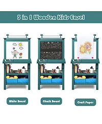 3-in-1 Double-Sided Storage Art Easel