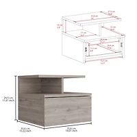Streamdale Furniture Floating Nightstand Flopini, One Drawer