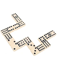 We Games Double Twelve Dominoes - Ivory Colored Tiles, Thick Size