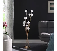 Streamdale 11-Light Chrysanthe Yellow Gold Led Floor Lamp