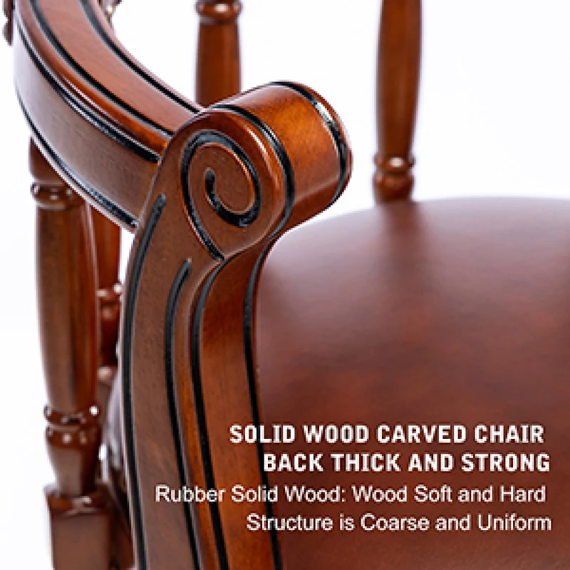Streamdale Furniture 29.5" Brown Wooden Swivel Barstool