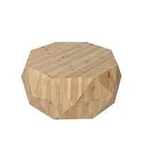 38.58"Threedimensional Embossed Pattern Design American Retro Style Coffee Table