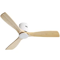 Streamdale Furniture 52" Natural Wood Ceiling Fan with Remote Control