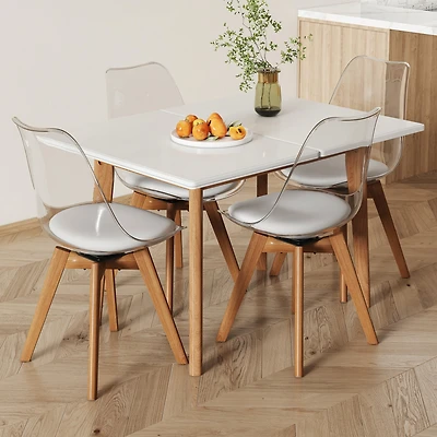 Foldable Computer Desk Set with Modern Chairs
