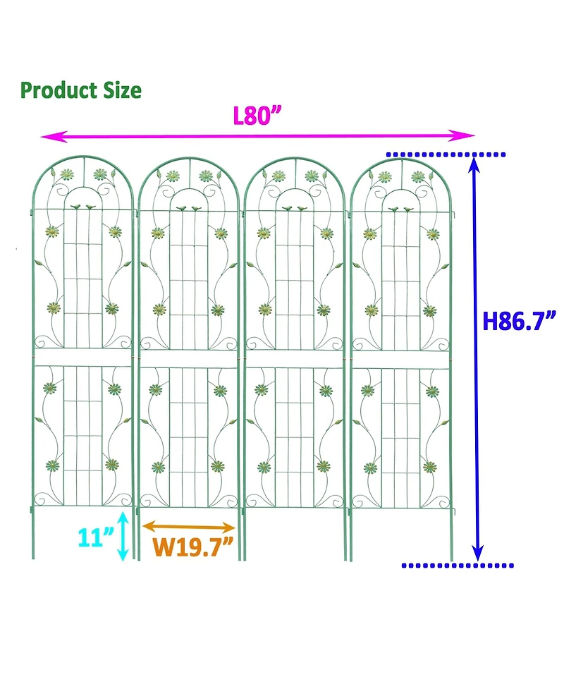Streamdale Furniture Metal Garden Trellis Climbing Plant Support